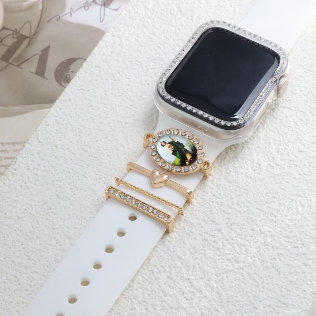 Christianartworkshop Unserer Lieben Frau Zirkonia iWatch Armband-Charm-Set: Trage das Licht der marianischen Liebe - Grün - image 6