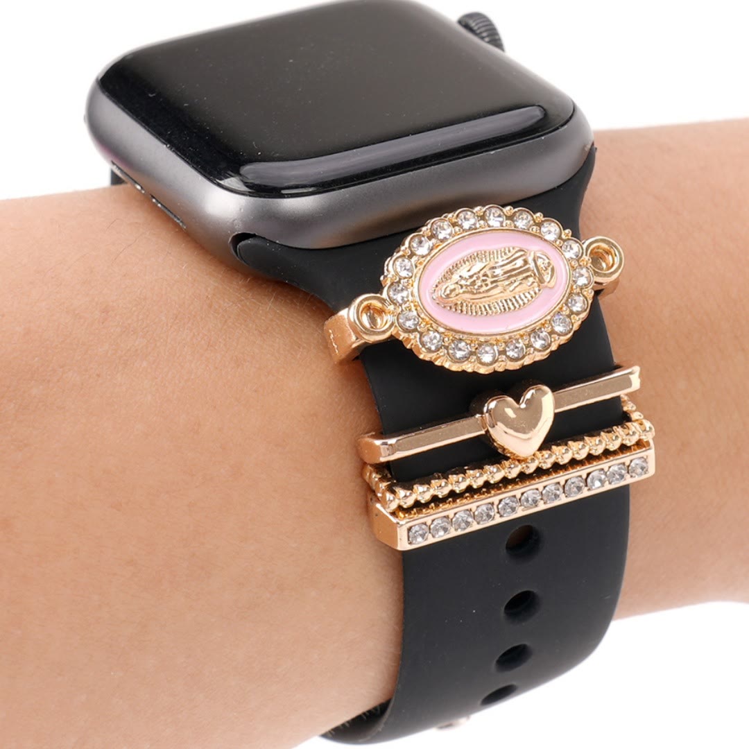 Christianartworkshop Unserer Lieben Frau Zirkonia iWatch Armband-Charm-Set: Trage das Licht der marianischen Liebe - image 1