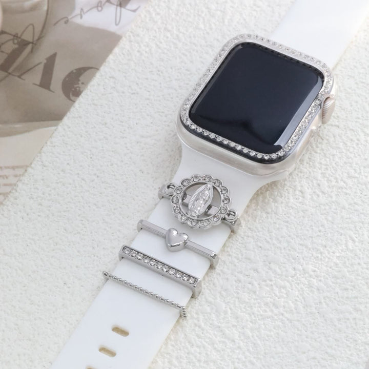 Christianartworkshop Unserer Lieben Frau Zirkonia iWatch Armband-Charm-Set: Trage das Licht der marianischen Liebe - Silber - image 10