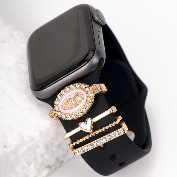 Christianartworkshop Unserer Lieben Frau Zirkonia iWatch Armband-Charm-Set: Trage das Licht der marianischen Liebe - image 3