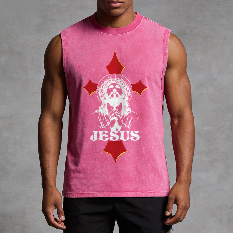 Christianartworkshop JESUS ​​Unisex-Tanktop (gewaschen) - image 13