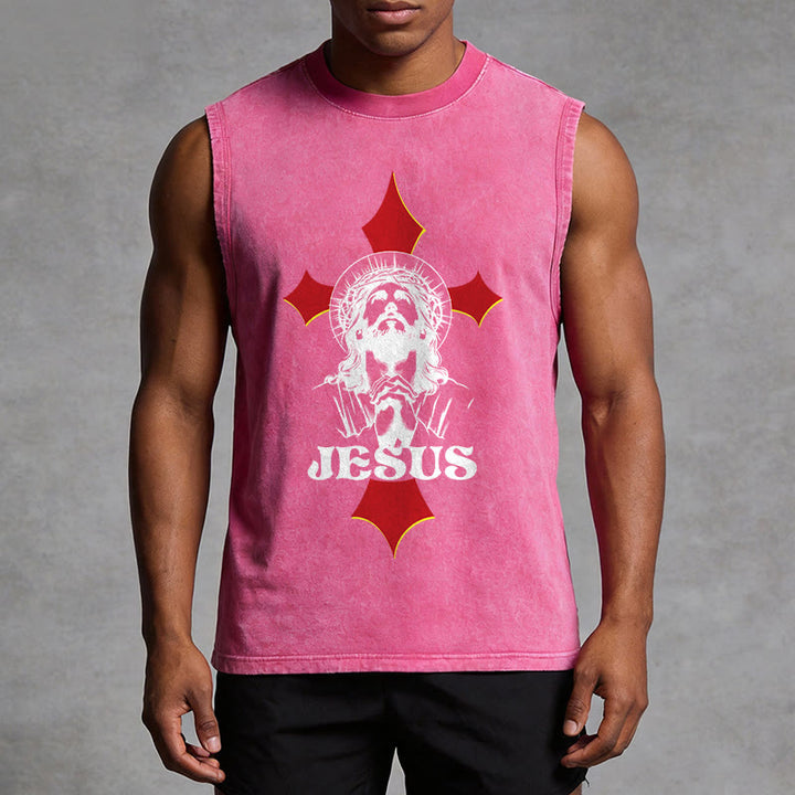 Christianartworkshop JESUS ​​Unisex-Tanktop (gewaschen) - image 13