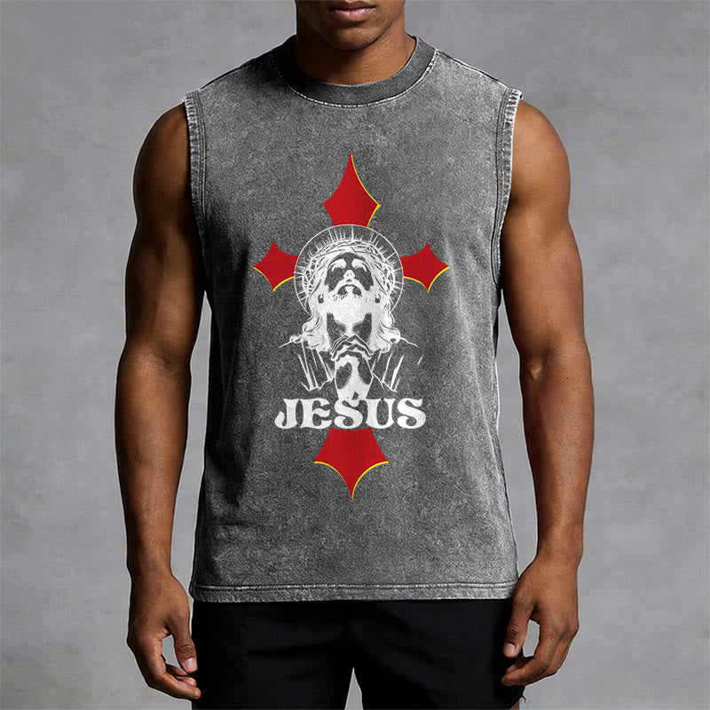 Christianartworkshop JESUS ​​Unisex-Tanktop (gewaschen) - image 10