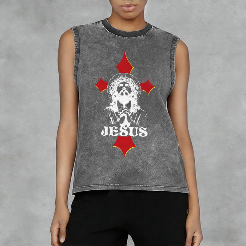 Christianartworkshop JESUS ​​Unisex-Tanktop (gewaschen) - image 11