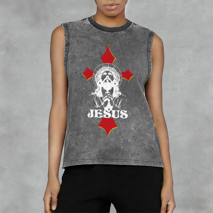 Christianartworkshop JESUS ​​Unisex-Tanktop (gewaschen) - image 11