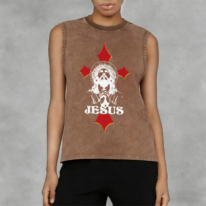 Christianartworkshop JESUS ​​Unisex-Tanktop (gewaschen) - image 8