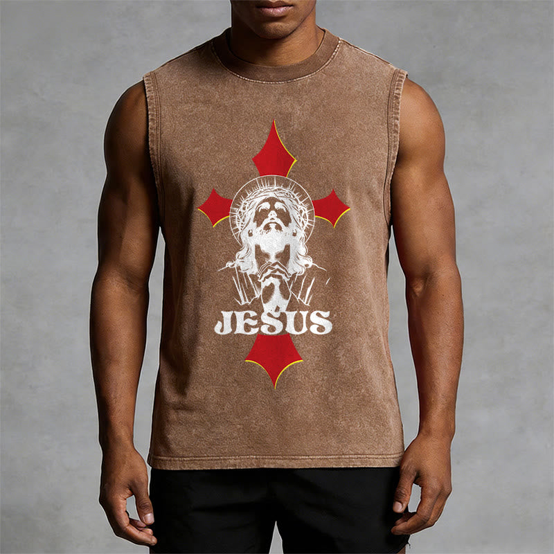Christianartworkshop JESUS ​​Unisex-Tanktop (gewaschen) - image 7