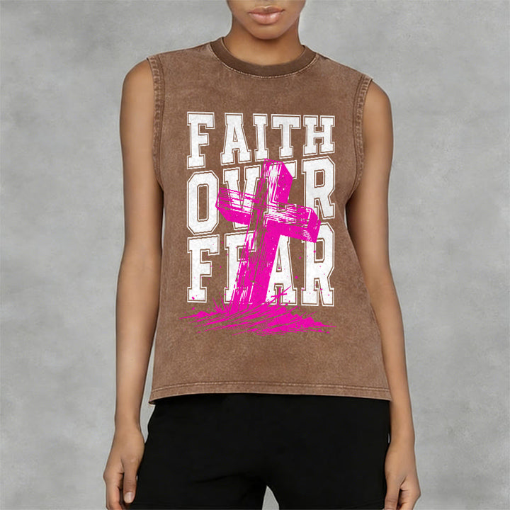 Christianartworkshop GLAUBE ÜBER ANGST Unisex-Tanktop (gewaschen) - image 5