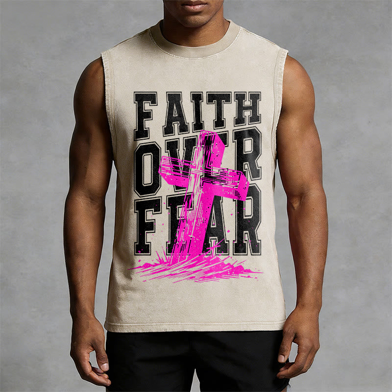 Christianartworkshop GLAUBE ÜBER ANGST Unisex-Tanktop (gewaschen) - image 10