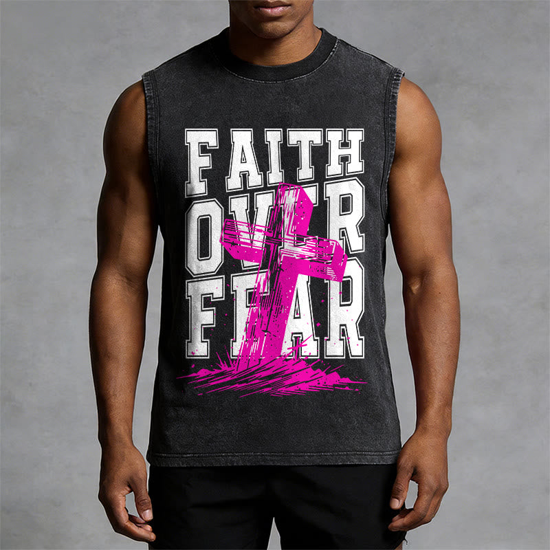 Christianartworkshop GLAUBE ÜBER ANGST Unisex-Tanktop (gewaschen) - image 1