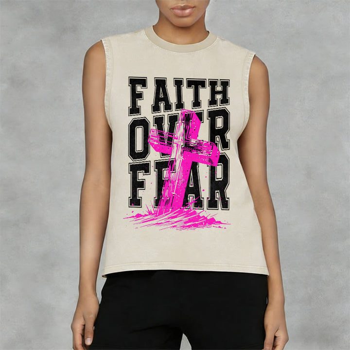 Christianartworkshop GLAUBE ÜBER ANGST Unisex-Tanktop (gewaschen) - image 11