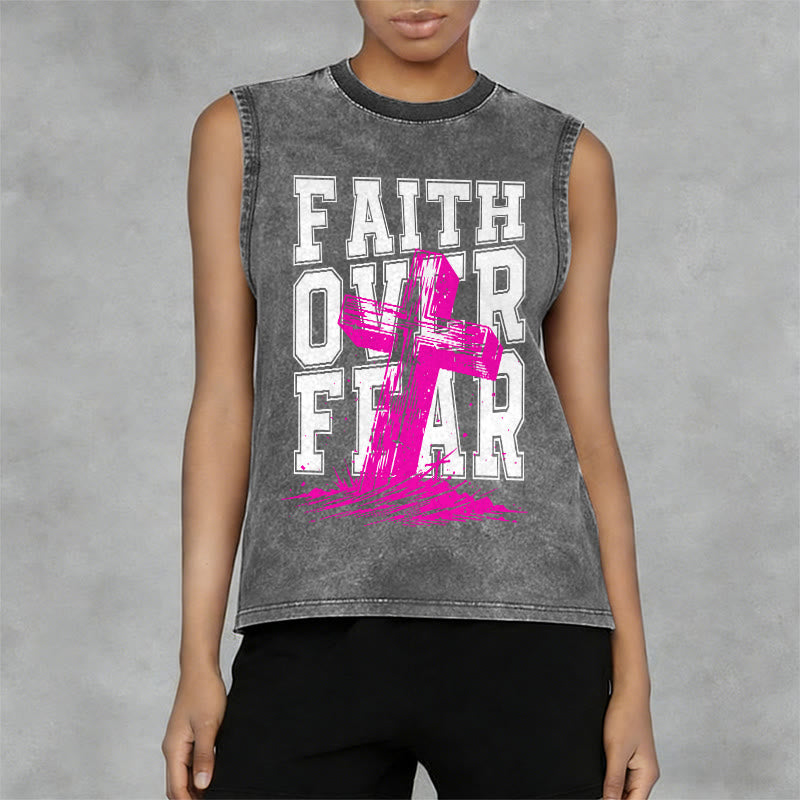 Christianartworkshop GLAUBE ÜBER ANGST Unisex-Tanktop (gewaschen) - image 8
