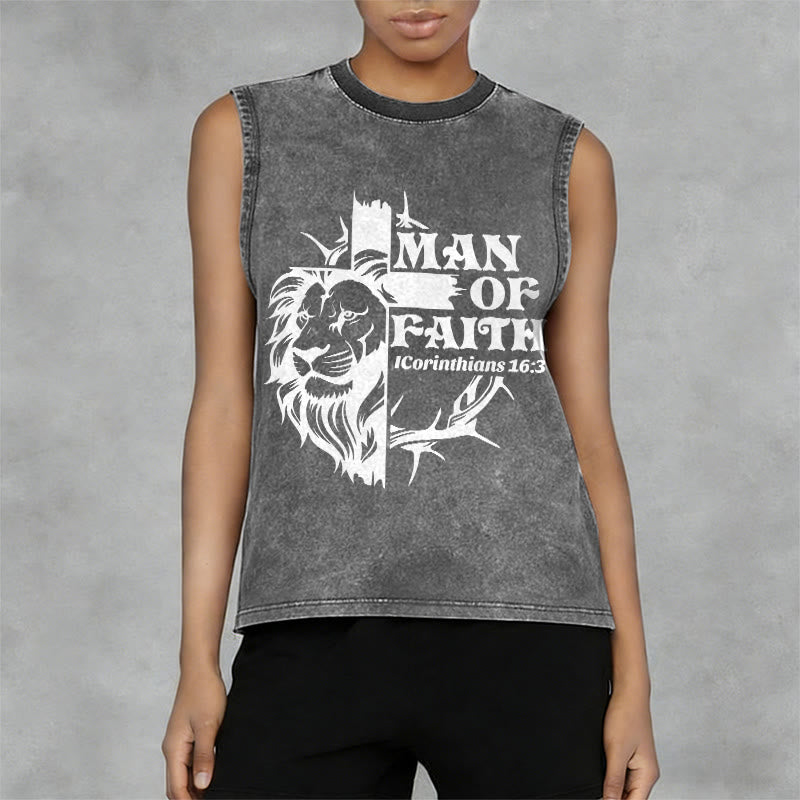 Christianartworkshop MAN OF FAITH Unisex-Tanktop (gewaschen) - image 11