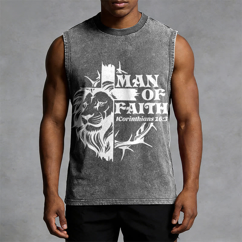 Christianartworkshop MAN OF FAITH Unisex-Tanktop (gewaschen) - image 10