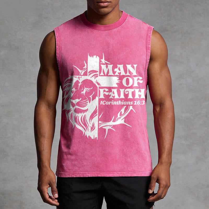 Christianartworkshop MAN OF FAITH Unisex-Tanktop (gewaschen) - image 13