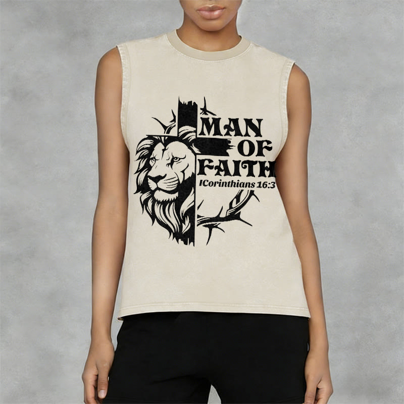 Christianartworkshop MAN OF FAITH Unisex-Tanktop (gewaschen) - image 2
