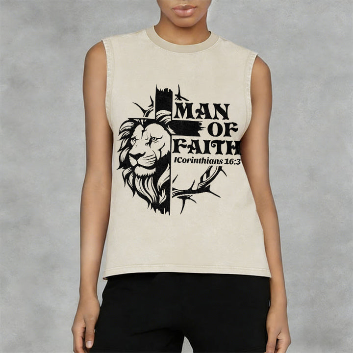 Christianartworkshop MAN OF FAITH Unisex-Tanktop (gewaschen) - image 2