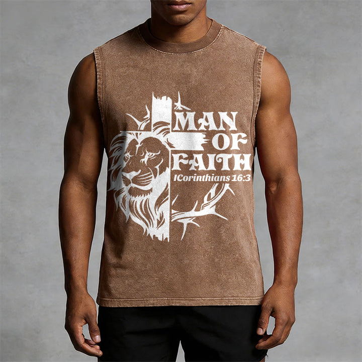 Christianartworkshop MAN OF FAITH Unisex-Tanktop (gewaschen) - image 7