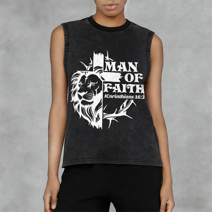 Christianartworkshop MAN OF FAITH Unisex-Tanktop (gewaschen) - image 5