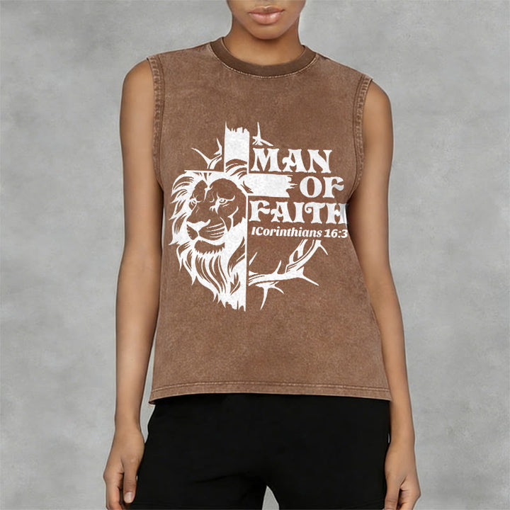 Christianartworkshop MAN OF FAITH Unisex-Tanktop (gewaschen) - image 8
