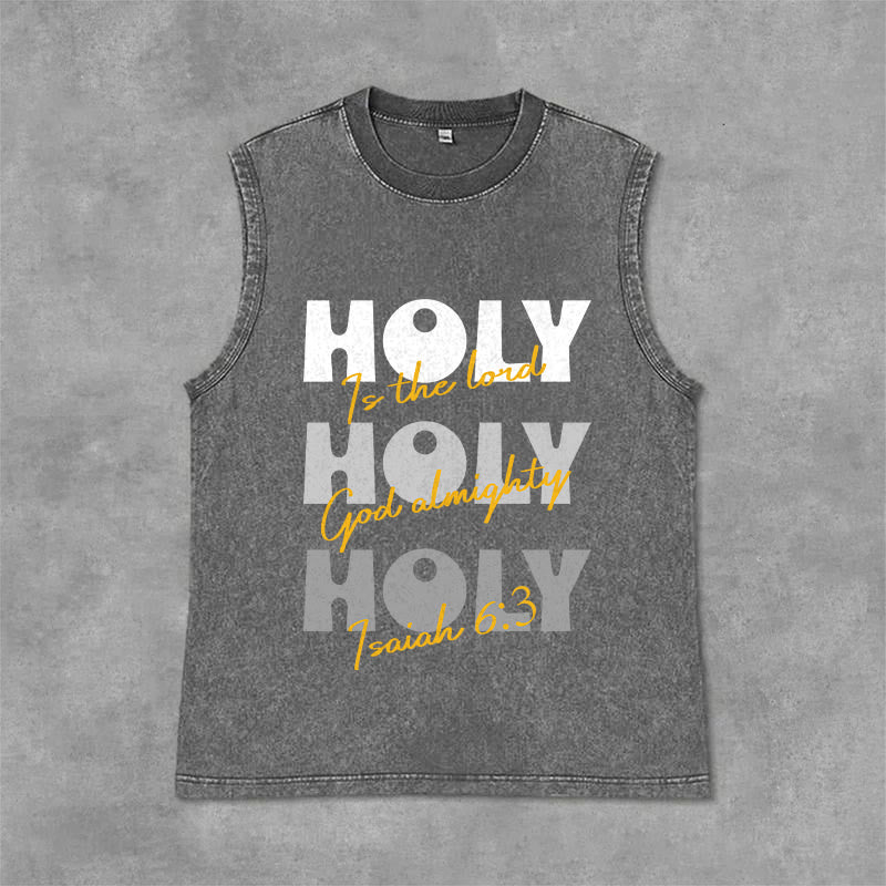 Christianartworkshop Heilige Heilige Heilige Unisex-Tanktop - Grau - 2XL - image 0