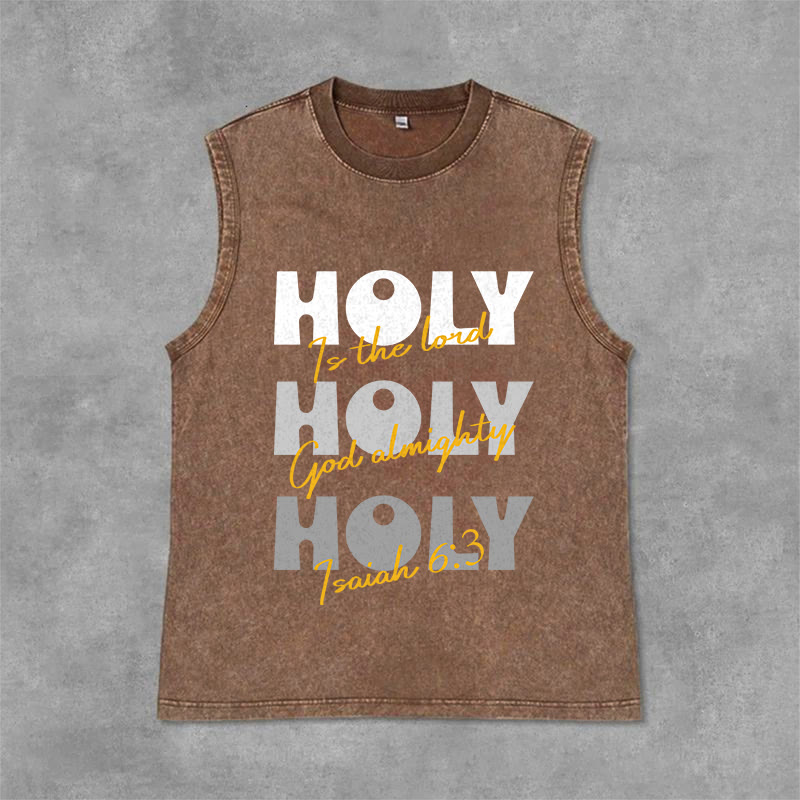 Christianartworkshop Heilige Heilige Heilige Unisex-Tanktop - Braun - 2XL - image 9