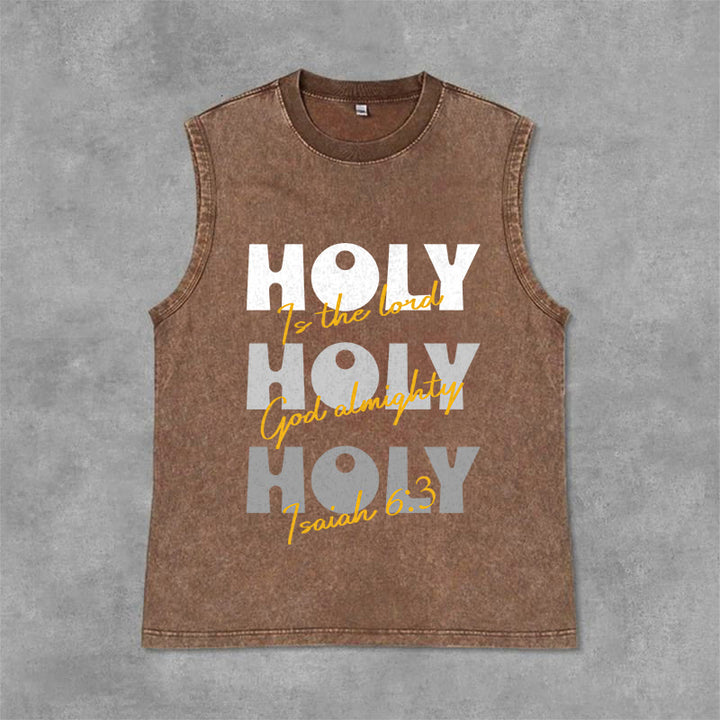 Christianartworkshop Heilige Heilige Heilige Unisex-Tanktop - Braun - 2XL - image 9
