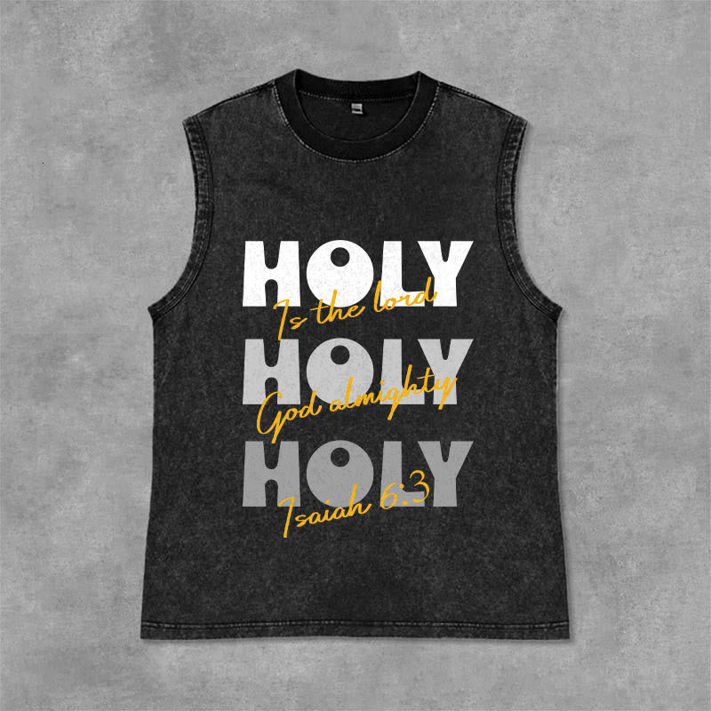 Christianartworkshop Heilige Heilige Heilige Unisex-Tanktop - Schwarz - 2XL - image 6