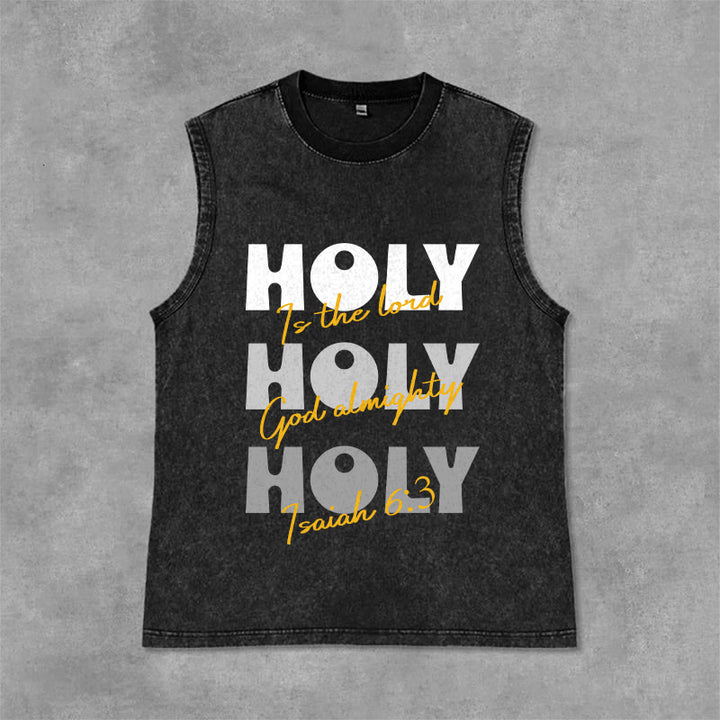 Christianartworkshop Heilige Heilige Heilige Unisex-Tanktop - Schwarz - 2XL - image 6