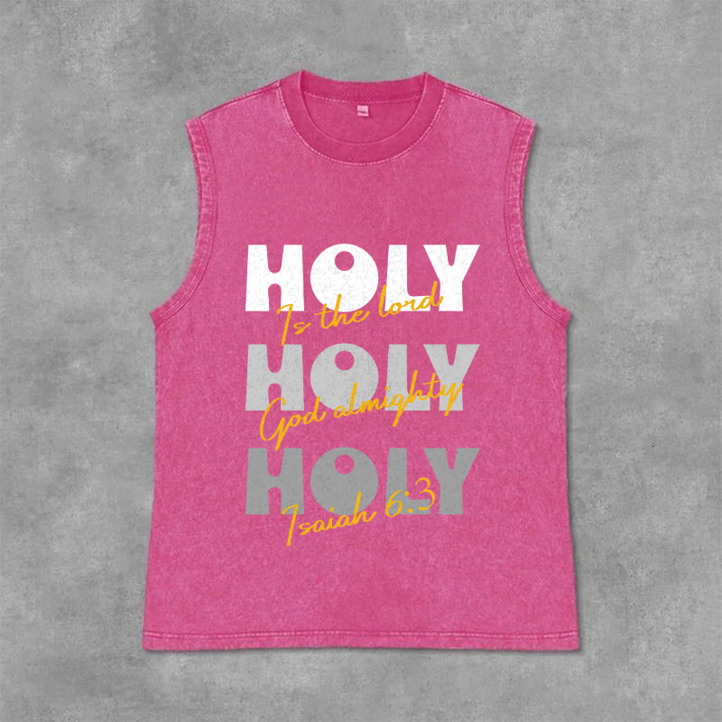 Christianartworkshop Heilige Heilige Heilige Unisex-Tanktop - Rosa - 2XL - image 12