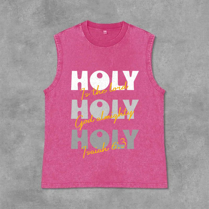 Christianartworkshop Heilige Heilige Heilige Unisex-Tanktop - Rosa - 2XL - image 12