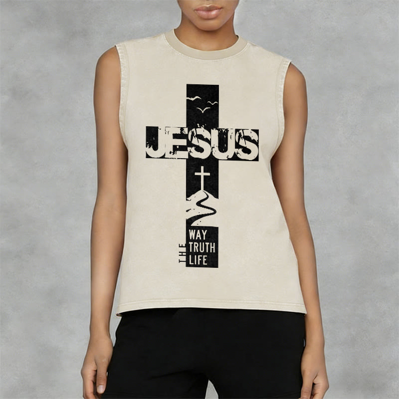 Christianartworkshop Jesus – Der Weg, die Wahrheit, das Leben Unisex-Tanktop - image 8