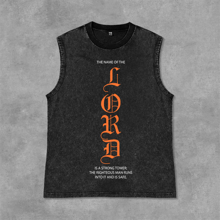 Christianartworkshop LORD Unisex-Tanktop (gewaschen) - Schwarz - 2XL - image 9