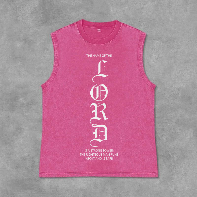 Christianartworkshop LORD Unisex-Tanktop (gewaschen) - Rosa - 2XL - image 12