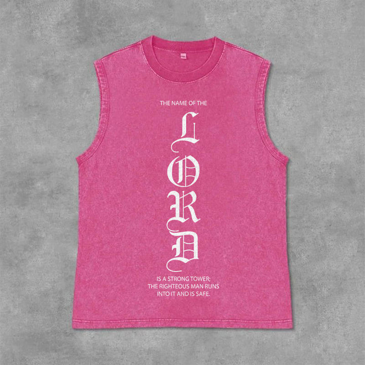 Christianartworkshop LORD Unisex-Tanktop (gewaschen) - Rosa - 2XL - image 12
