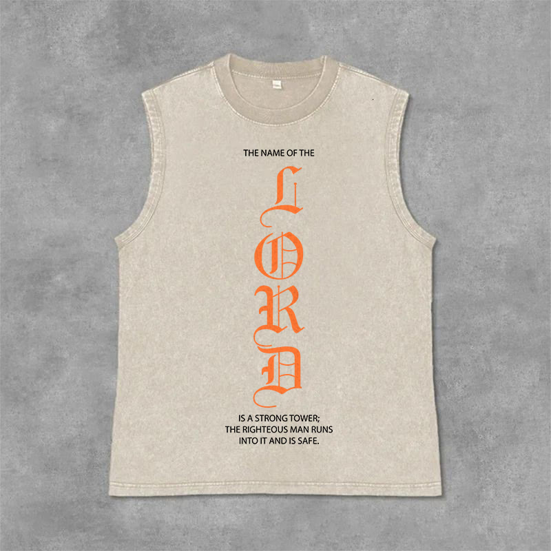 Christianartworkshop LORD Unisex-Tanktop (gewaschen) - Beige - 2XL - image 6