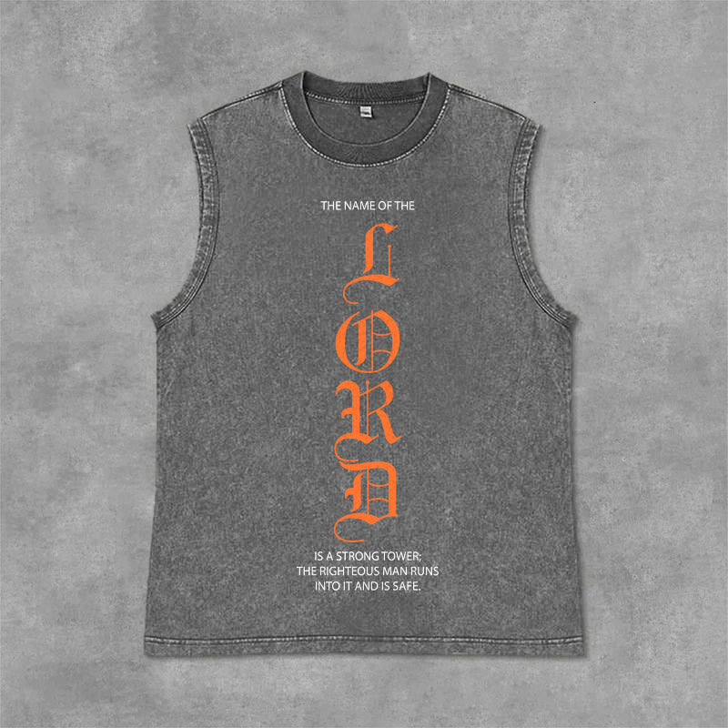 Christianartworkshop LORD Unisex-Tanktop (gewaschen) - Grau - 2XL - image 0