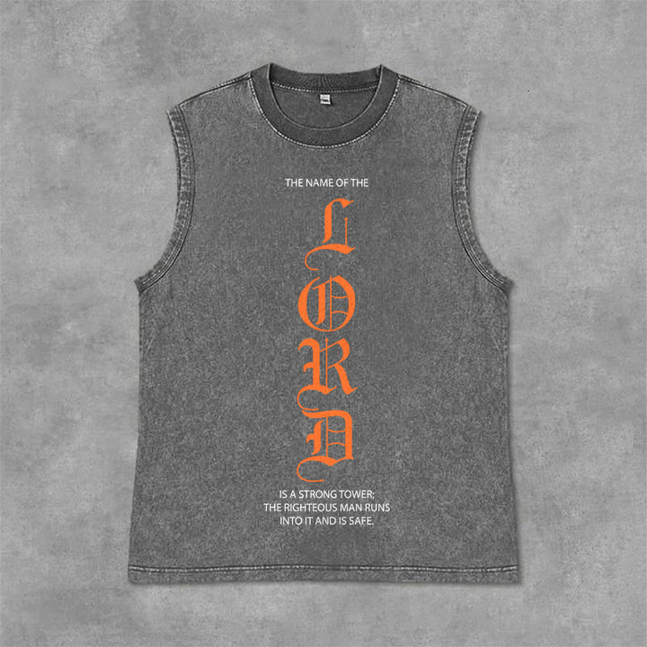 Christianartworkshop LORD Unisex-Tanktop (gewaschen) - Grau - 2XL - image 0