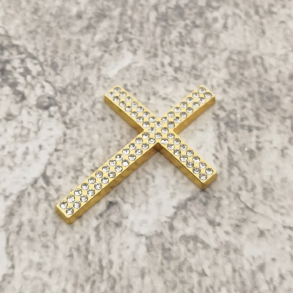 Christianartworkshop Robuster Autoaufkleber mit Metallkreuz: Erinnert an seine stille Führung auf dem Weg - Golden# (4er-Set) - image 16