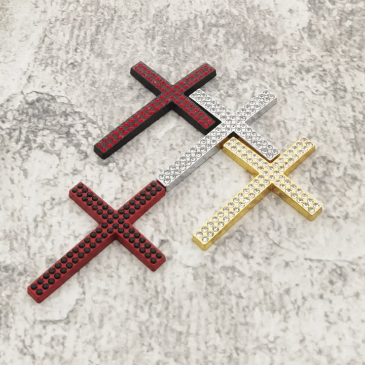 Christianartworkshop Robuster Autoaufkleber mit Metallkreuz: Erinnert an seine stille Führung auf dem Weg - 1 Set leuchtendes Kreuz (4 Farben) - image 14