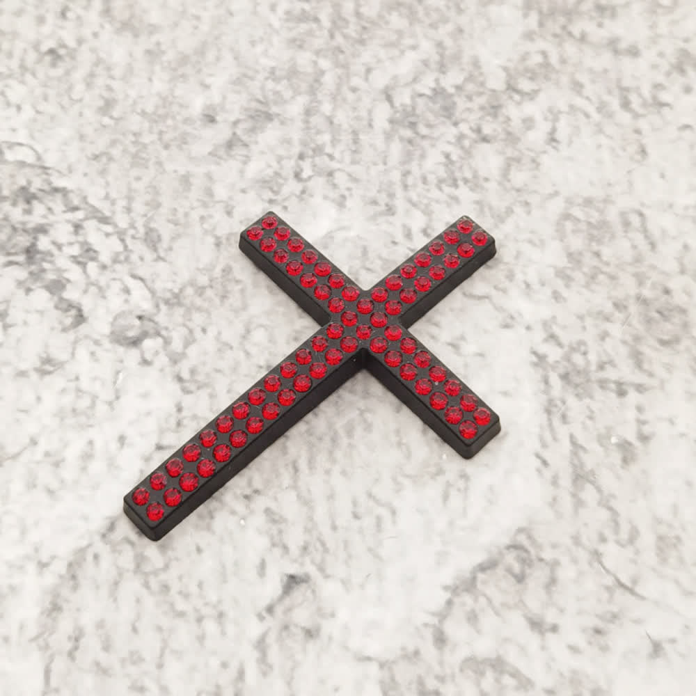 Christianartworkshop Robuster Autoaufkleber mit Metallkreuz: Erinnert an seine stille Führung auf dem Weg - Schwarz# (4er-Set) - image 18