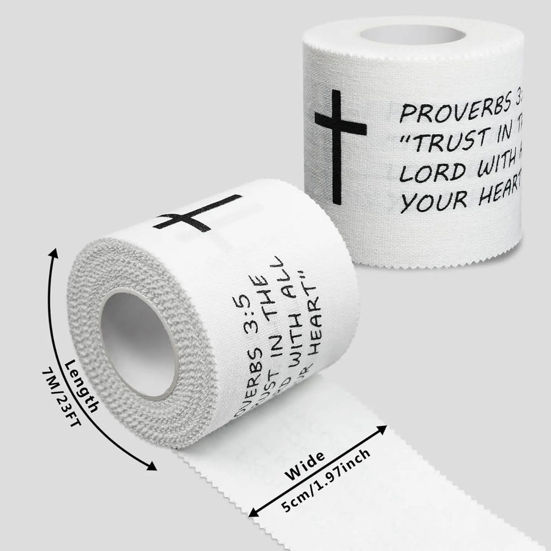 Christianartworkshop Sprüche 3,5 & Phönix 4,13 Bibelvers-Sporttape: Handgelenkbandage mit Kreuz-Glaubensmotiv - image 8