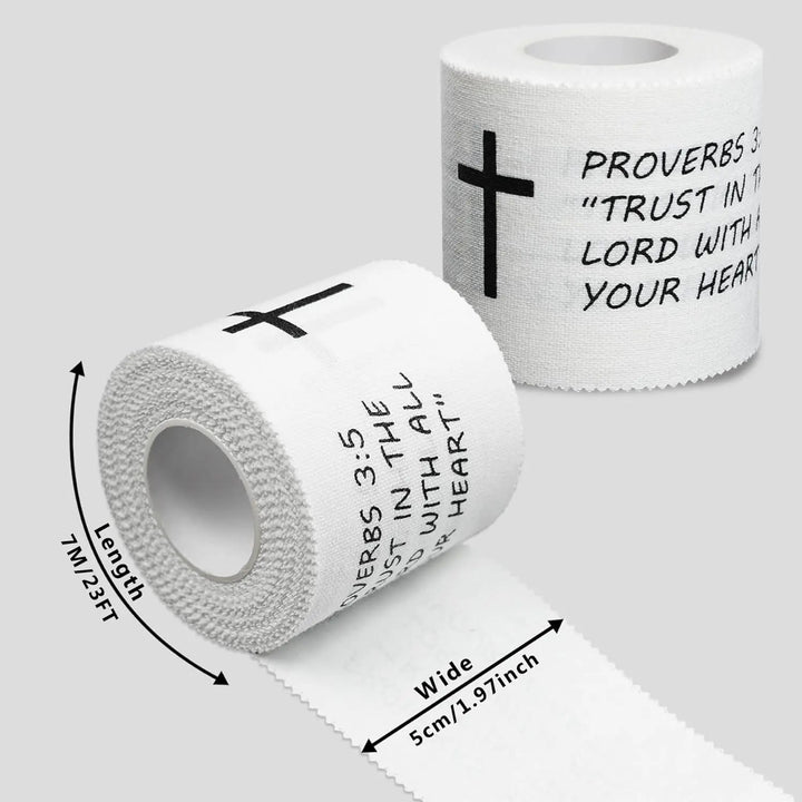 Christianartworkshop Sprüche 3,5 & Phönix 4,13 Bibelvers-Sporttape: Handgelenkbandage mit Kreuz-Glaubensmotiv - image 8