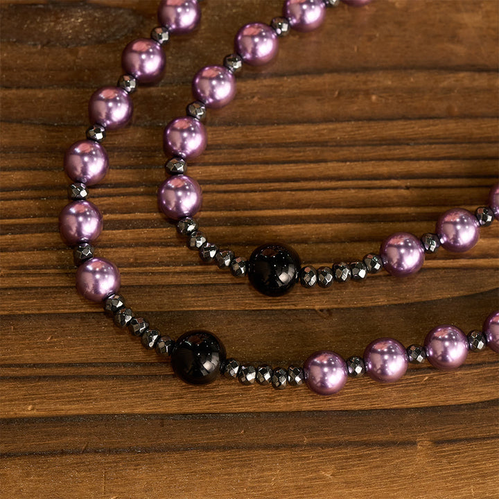 Christianartworkshop Rosenkranz aus vierfarbigen Glasperlen mit Herzmotivkreuz: Zeitloses Symbol des heiligen Gebets und des Glaubens - image 2