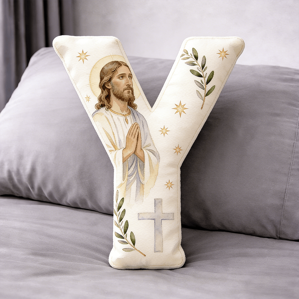Christianartworkshop Kissen in Form eines betenden Jesuskreuzes: Symbol für andächtiges Gebet und zeitlosen Glauben - 24 Zoll (60 cm) - Y - image 24
