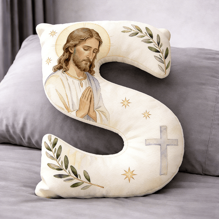 Christianartworkshop Kissen in Form eines betenden Jesuskreuzes: Symbol für andächtiges Gebet und zeitlosen Glauben - 24 Zoll (60 cm) - S - image 18