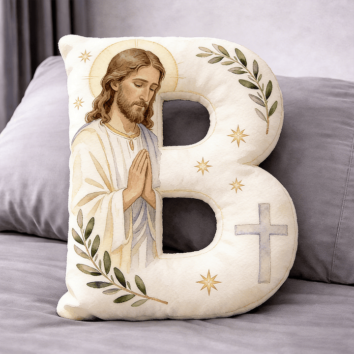 Christianartworkshop Kissen in Form eines betenden Jesuskreuzes: Symbol für andächtiges Gebet und zeitlosen Glauben - 24 Zoll (60 cm) - B - image 2