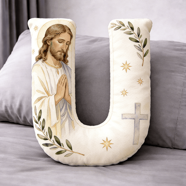 Christianartworkshop Kissen in Form eines betenden Jesuskreuzes: Symbol für andächtiges Gebet und zeitlosen Glauben - 24 Zoll (60 cm) - U - image 20