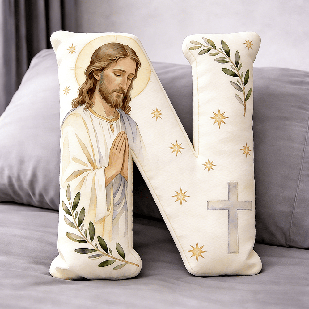 Christianartworkshop Kissen in Form eines betenden Jesuskreuzes: Symbol für andächtiges Gebet und zeitlosen Glauben - 24 Zoll (60 cm) - N - image 13