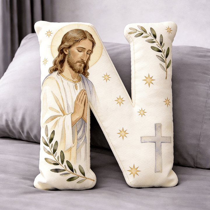 Christianartworkshop Kissen in Form eines betenden Jesuskreuzes: Symbol für andächtiges Gebet und zeitlosen Glauben - 24 Zoll (60 cm) - N - image 13